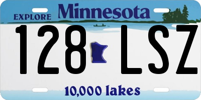 MN license plate 128LSZ