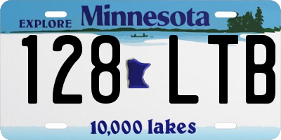 MN license plate 128LTB