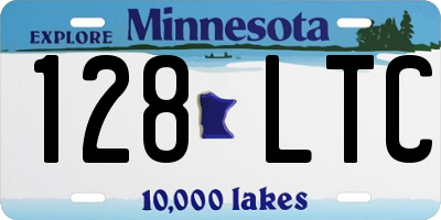 MN license plate 128LTC