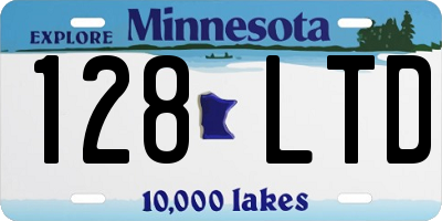 MN license plate 128LTD
