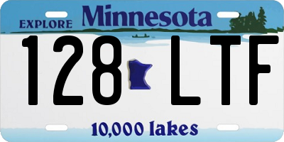 MN license plate 128LTF