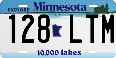 MN license plate 128LTM
