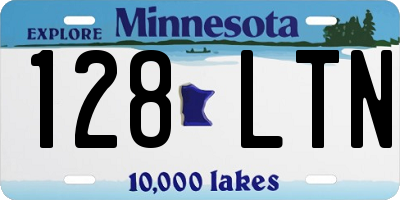 MN license plate 128LTN