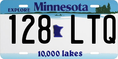 MN license plate 128LTQ