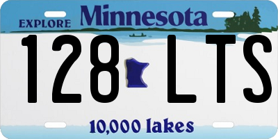 MN license plate 128LTS