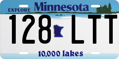 MN license plate 128LTT