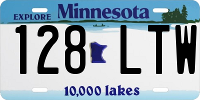 MN license plate 128LTW