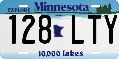 MN license plate 128LTY