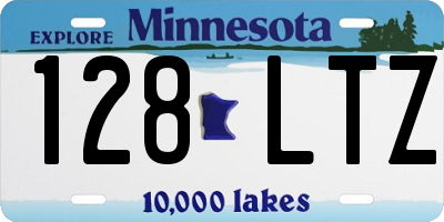 MN license plate 128LTZ