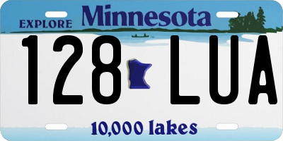 MN license plate 128LUA