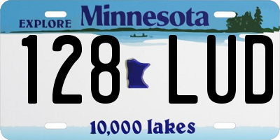 MN license plate 128LUD