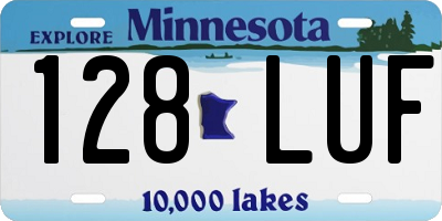 MN license plate 128LUF