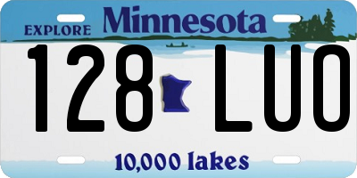 MN license plate 128LUO