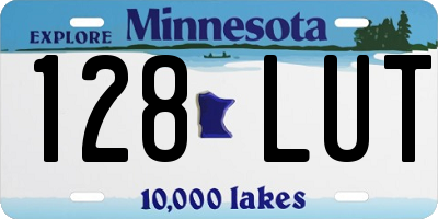 MN license plate 128LUT