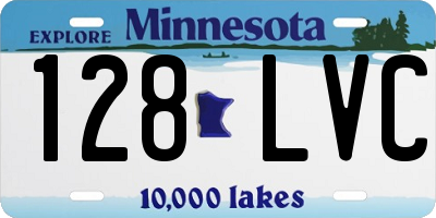 MN license plate 128LVC