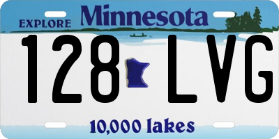 MN license plate 128LVG