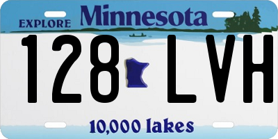 MN license plate 128LVH