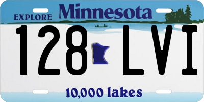MN license plate 128LVI