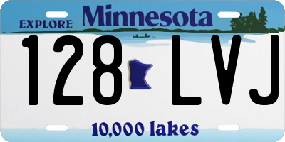 MN license plate 128LVJ
