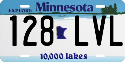 MN license plate 128LVL