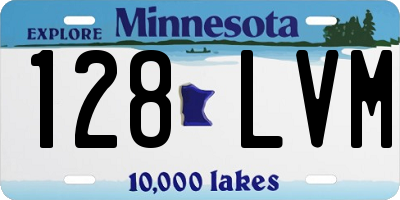 MN license plate 128LVM