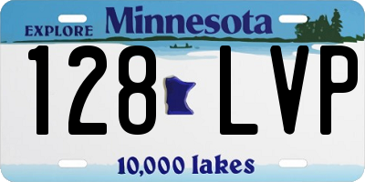 MN license plate 128LVP