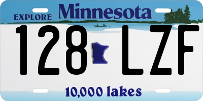 MN license plate 128LZF