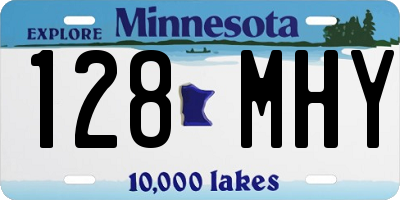 MN license plate 128MHY