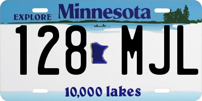 MN license plate 128MJL