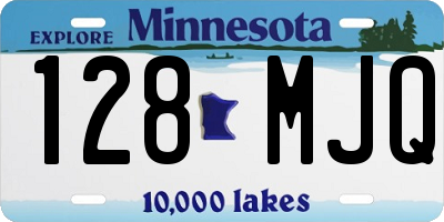 MN license plate 128MJQ