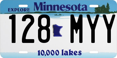 MN license plate 128MYY