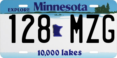 MN license plate 128MZG