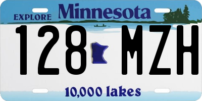 MN license plate 128MZH