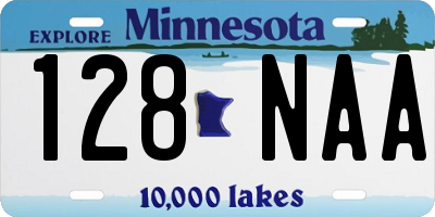 MN license plate 128NAA