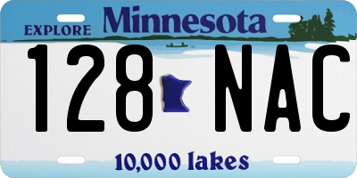 MN license plate 128NAC
