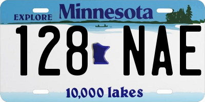 MN license plate 128NAE