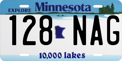 MN license plate 128NAG