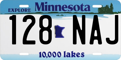 MN license plate 128NAJ