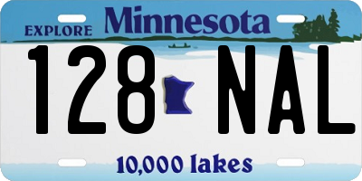 MN license plate 128NAL