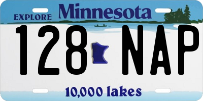MN license plate 128NAP