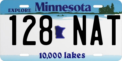 MN license plate 128NAT