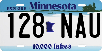 MN license plate 128NAU