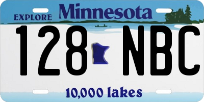 MN license plate 128NBC