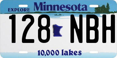 MN license plate 128NBH
