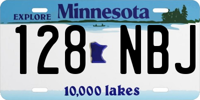 MN license plate 128NBJ