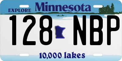 MN license plate 128NBP