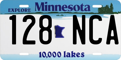 MN license plate 128NCA