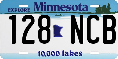 MN license plate 128NCB