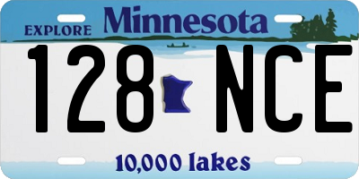 MN license plate 128NCE