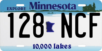 MN license plate 128NCF